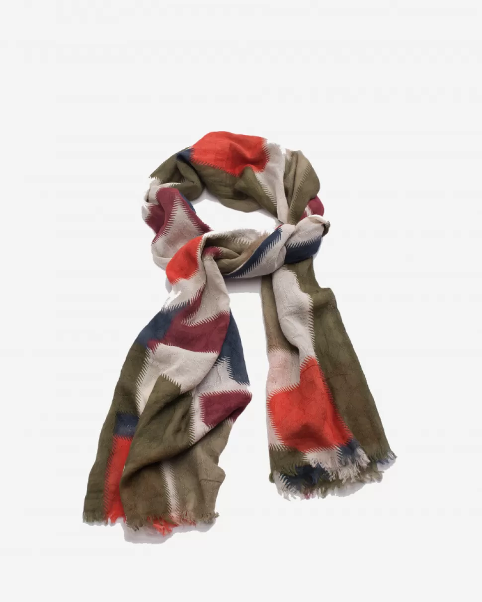 BIBA Foulard De Algodon Natural Tricolor Para Mujer | Khaki Fashion