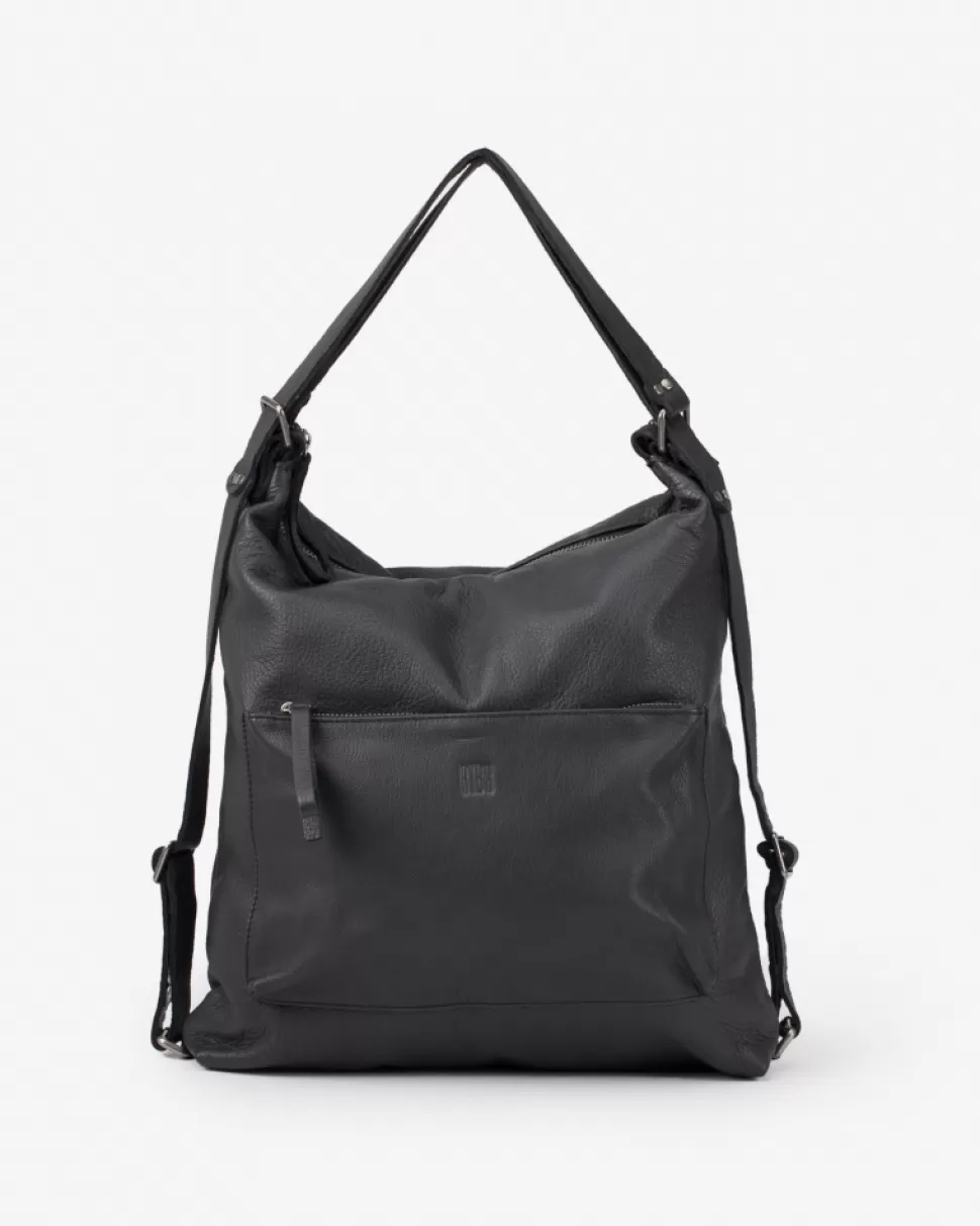 BIBA Leather Backpack Orleans Black Clearance