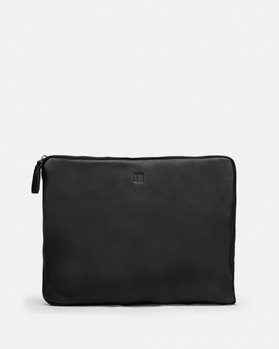 BIBA Leather Pencil Case Luxury Black Best