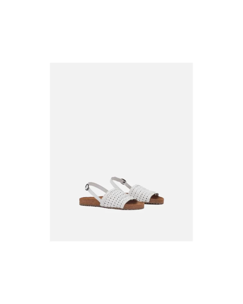 BIBA Leather Sandal Biscayne White Cheap