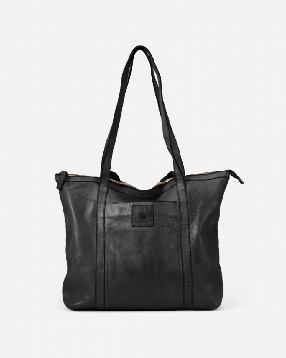 BIBA Leather Shoulder Bag Boston Black Best Sale